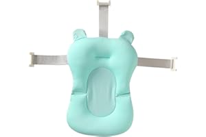 Baby Bath Pad Bathtub Support Cushion Floating Non-Slip Infant Bath Cushion for Children Blue Bathtub mat