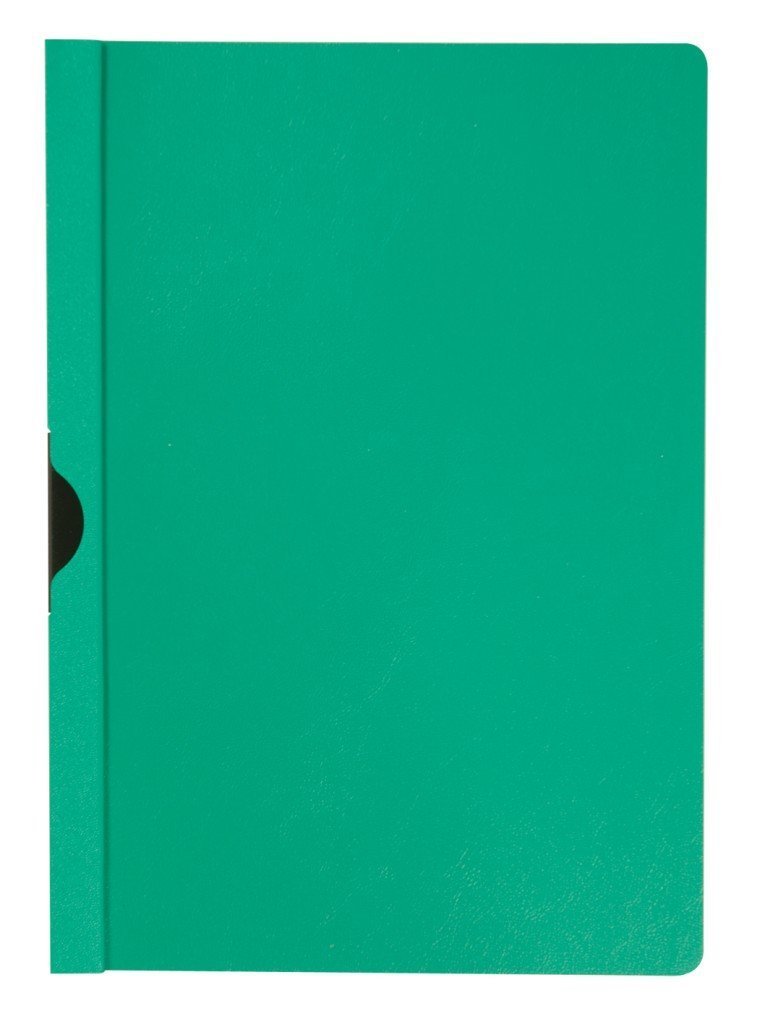 Clip Report File Q-CONNECT Metal Clip PP A4 200/350 Micron Green/Document Archiving/Type-Hard, with Metal Clip/Material-PP/Label-N.a. / Colour-Green/Format-A4 / Weight (g/m2)-N.a.
