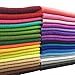 flic-flac 36pcs 1.4mm Thick Soft Felt Fabric Sheet Assorted Color Felt Pack DIY Craft Sewing Squares Nonwoven Patchwork (20cm * 20cm)