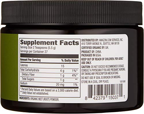 Amazon Brand - Revly Organic Beet Root Powder, 5.3 Ounces, 27 Servings, Vegan