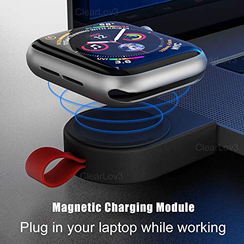 UPSTONE Watch Charger for Apple Watch Portable Magnetic Wireless Watch Charger for iWatch Series 4 Series 3 Series 2 Series 1 44mm 42mm 40mm 38mm (Black)
