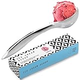 Ice Cream Scoop - Solid stainless steel - Non-slip rubber grip - Dishwasher safe - Stylish premium design
