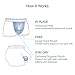 DAVID ARCHY Men's Underwear Micro Modal Dual Pouch Trunks Support Ball Pouch Bulge Enhancing Boxer Briefs for Men 3 or 4 Pack Navy Blue