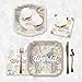 Big Dot of Happiness World Awaits - Travel Themed Party Tableware Plates and Napkins - Bundle for 16