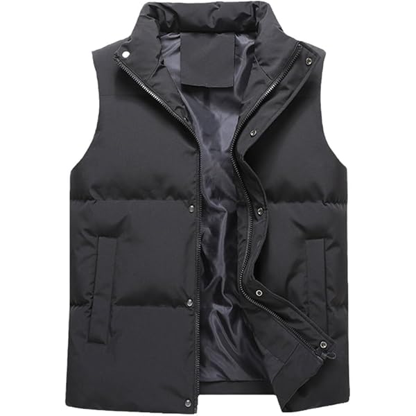Unisex Mens Plus Size Puffer Vest Lightweight Windproof Quilted