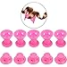 Habibee 20 Packs Pink Magic Hair Rollers No Clip Silicone Curlers Professional Hair Style Tools Accessories No Heat No Damage to Hair