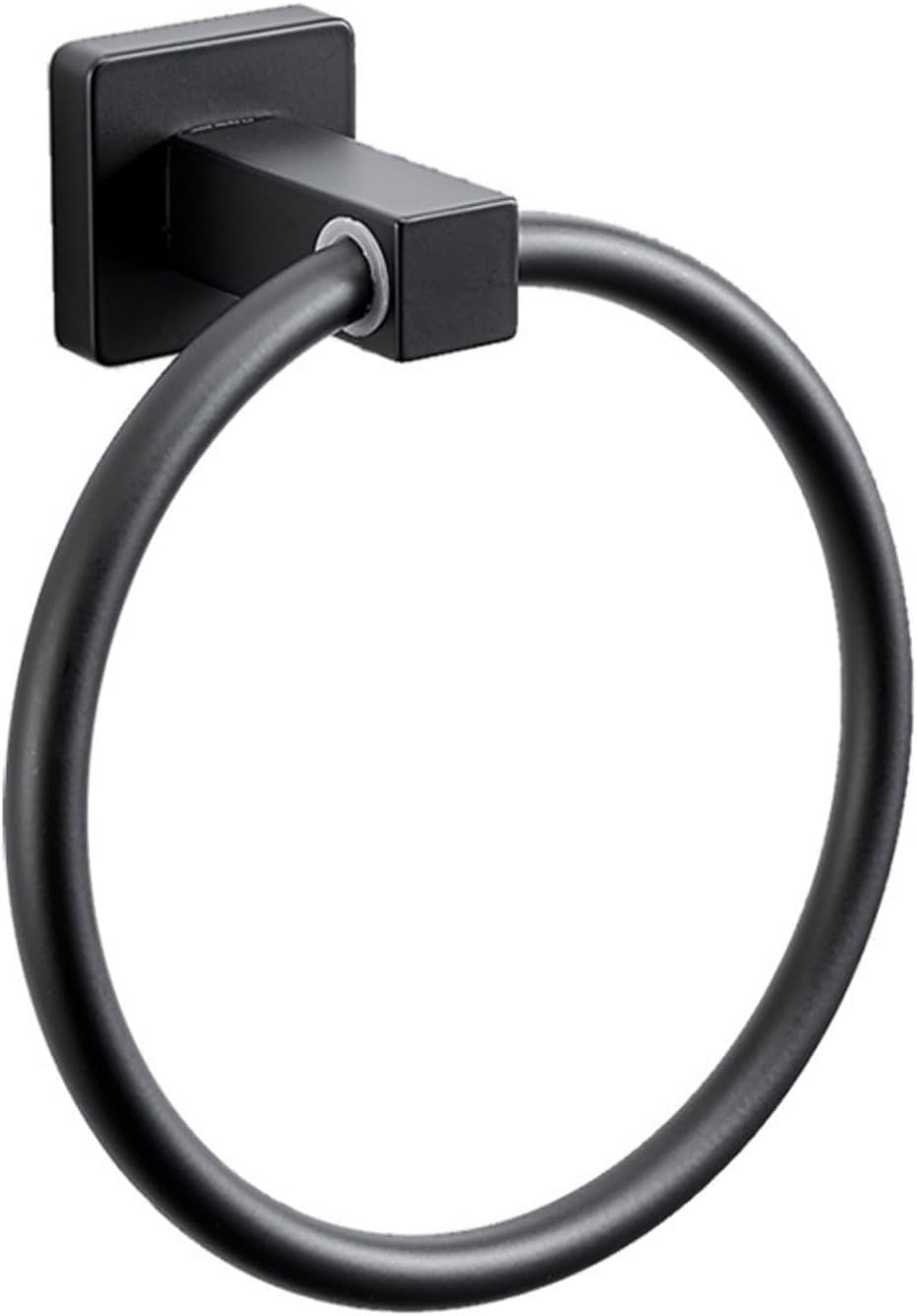 Black Towel Ring, Wall Mounted Stainless Steel Circular Towel Rack, Hand Towel Hanging Rack, Bathroom Accessories