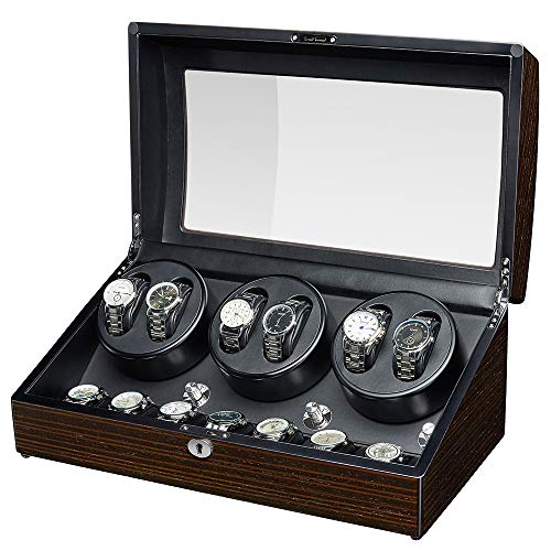 JQUEEN Automatic Watch Winder Luxury Storage Case 6+7