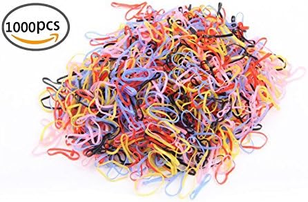KWJOY Multi Candy Color Elastic Rubber Bands for Baby Girl's Kids Hair Holder Hair Tie 1000pcs£¨Small size£