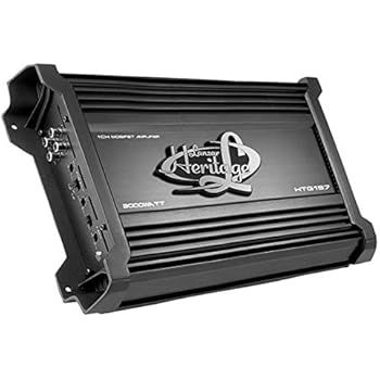 Lanzar Amplifier Car Audio, Amplifier Monoblock, 1 Channel, 3,000 Watt, 2 Ohm, MOSFET, RCA Input, Bass Boost, Mobile Audio, Amplifier for Car Speakers, Car Electronics, Crossover Network (HTG157)