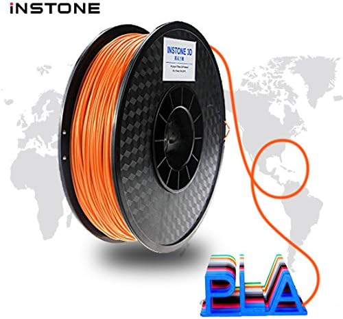 PLA Filament 1.75mm for 3D Printer - 1 kg spool, Various Colors (Orange)