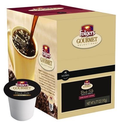 Folgers gourmet selections black silk coffee k-cups,pac…