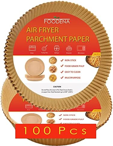 thumbnail image 2 of 200-Pack 6.3" Round Air Fryer Parchment Liners - Disposable Non-Stick Baking Sheets For 3-5 QT Fryers 2 of 11