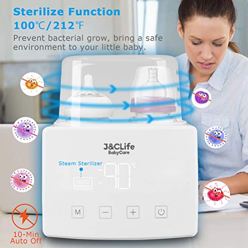 image for Baby Bottle Warmer by J&C Life, Bottle Sterilizer, Baby Food Heater & 