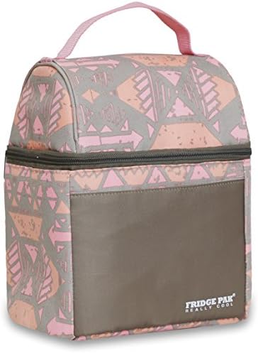 Insulated Lunch Bag with Camouflage or Graphic Design Print for Boys Men or Girls or Women (Pink Graphic Print)