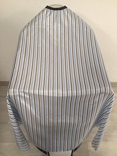 CAPES GOWNS PREMIUM QUALITY FOR BARBER SHOPS SALONS HAIRDRESSERS STYLISTS ADJUSTABLE NECK SIZE (Vintage Stripes)