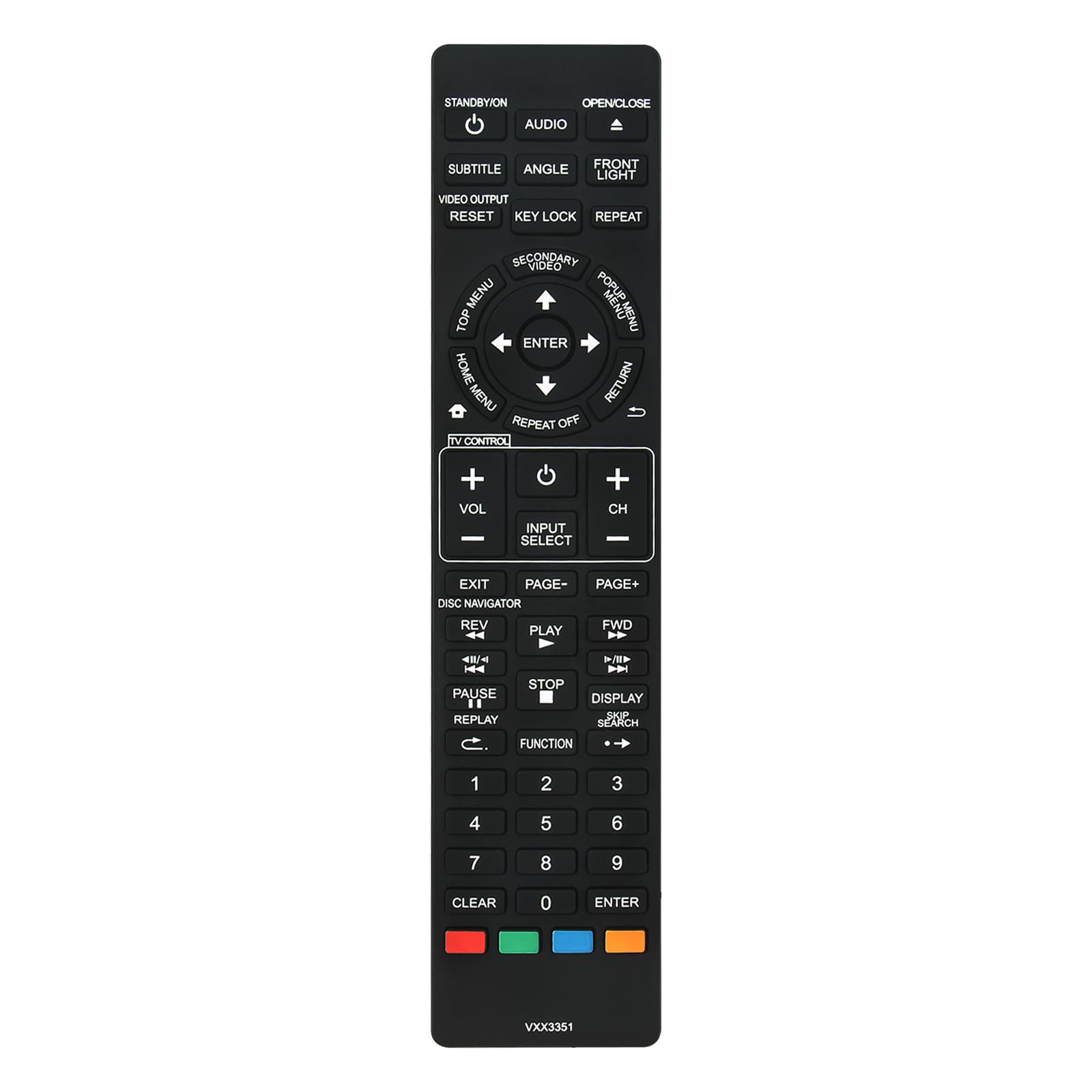 VXX3351 VINABTY Replace Remote Control Fit for Pioneer BDP-43FD BDP-150 VXX3386 BDP-33FD BDP-52FD Blu-ray BD DVD Disc Player