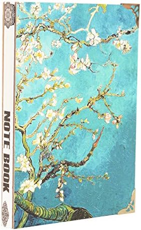 Emmas Art Supply VAN GOGH Hand Made Blank Journal Luxury Hardcover Sketch Book, 128 Sheets (7.5"x 5.12" x 1.1", Branches of a Blossoming Almond Tree)