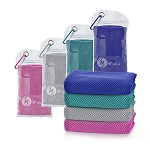 U-pick Cooling Towel (40″x 12″), Ice Towel, Microfiber Towel, Soft Breathable Chilly Towel for Yoga, Sport, Gym, Workout,Camping, Fitness, Running, Workout & More Activities