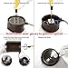 Coffee Grinder, HoneyGuaridan 200W Spice Grinder with Stainless Steel Blade for Seed Bean Nut Herb Pepper & Grain, Lid Activated Safety Switch, Brown - 3 Year Warranty