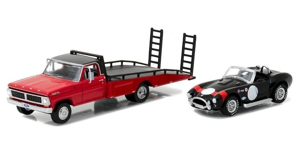 Greenlight 164 Hd Trucks Series 8 1970 Ford F 350 Ramp Truck And Shelby Cobra 427 Sc 33080 B