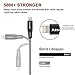 AASAMA Lightning Cable, 6 Feet Extra Long Certified Nylon Braided iPhone Charging Cord for iPhone, iPad and iPod with Leather Straps - Black in Grey (3 Pack)