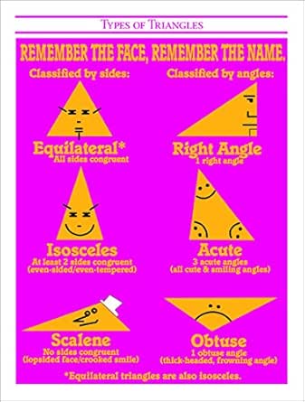 Amazon Com Types Of Triangles Poster Office Products