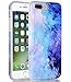 BAISRKE iPhone 7 Plus Case, iPhone 8 Plus Case Blue Mint Opal Marble Slim Flexible Soft Silicone Bumper Shockproof Gel TPU Rubber Glossy Skin Cover Case for iPhone 8 Plus & iPhone 7 Plus