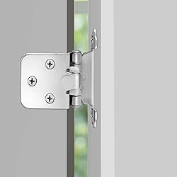 50 Pack Cabinet Door Hinges, 1/2 Inch Self Closing