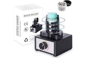 LABHOUSE 2400RPM Vortex Mixer Model Paint Shaker & 100PCS Balls Stainless Steel Cap.100ML for Hobby Acrylic Paints,Nail Polish,Pigment,Eyelash Glue Adhesives