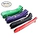 Resistance Bands Set - 5-Piece Exercise Bands - Portable Home Gym Accessories - Stackable Up to 150 lbs. - Perfect Muscle Builder for Weights, Dumbbells, Arms, Leg, Chest, Back, Belly, Glutes (Red, Black, Purple, Green)