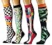 Compression Socks Women Best for Nurse Varicose Vein Reduction & Nurse Compression Socks Diabetic + Travel Compression Socks Crossfit + Shin Splint Graduated 15-20 mmGH L/XL Size 8-12 Fun Colorful