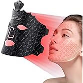 GoLashFun 7 Colors Light Mask For Skin Care, Red Light For Face, Type-C Rechargeable Silicone Beauty Mask For Home (Black)