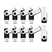 Kootion 32 GB USB Flash Drive 32 gb Flash Drive 10 Pack Thumb Drive Memory Stick Pen Drive Keychain Design Black