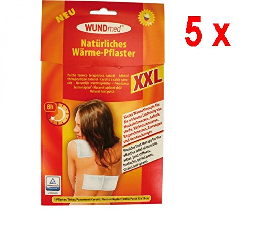 5 x Wundmed Wärme Pflaster XXL - 1 Stück (19 x 13 cm)