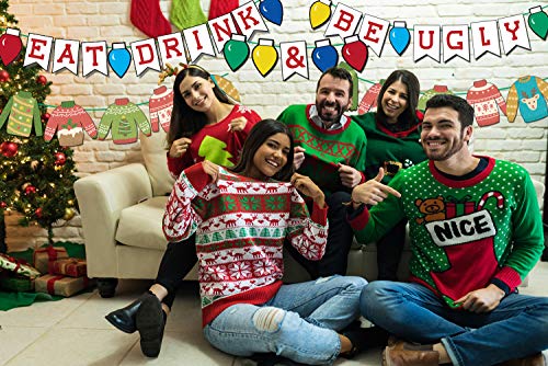 image for Funnlot Ugly Christmas Sweater Party Decorations Ugly Sweater Party Ba