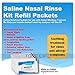TONELIFE 80 Count Saline Nasal Care Refills +2 Nasal Sprayer - Nasal Salt 2.7g Each Pouch | Refill Kit | 80 Buffered Salt Packets | for 300ml 500ml Sinus Rinse Kit-Nose Cleaner-Nasal Wash Bottle