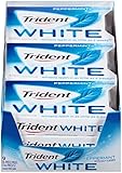 Trident White Sugar Free Gum, Peppermint, 16 Count (Pack of 9)