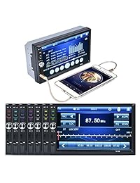 Carlike Pantalla táctil doble de 7 "DIN en el tablero Bluetooth Car Estéreo MP5 MP3 Audio 1080P Reproductor de video Radio FM   TF   USB   AUX in   Suppport Cámara de visión trasera + Control remoto