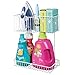 mDesign Metal Wire Wall Mount Laundry Room Storage Organizer, 2 Levels - Large Basket Holds Iron, Lower Shelf Holds Laundry Detergent, Fabric Softener, Stain Remover - White