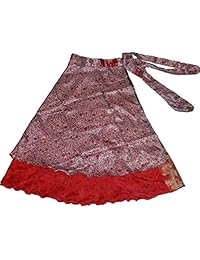 wevez Printed Sari Wrap falda de la dama, tamaño mediano), varios colores