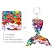 Balhvit Two Sides Flip Sequin Keychain for Kids, Colorful Lovely Girls Party Favors Cat Dolphin Clover etc, Durable Party Favors for Kids Girls Adults Decoration Prize Gifts, 16 Designs