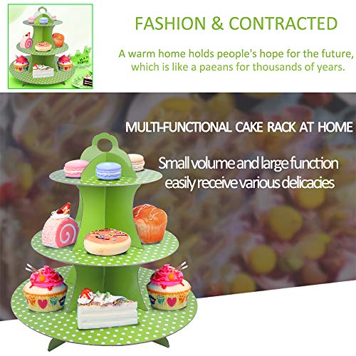 image for YEKOO Cupcake Stand 3 Tier Cupcakes Holders for Parties Baby Cardboard