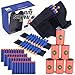 KABOOCHY Holster Belt for Nerf N-Strike Elite, 49 Piece Value Kit Elite Survival Kit Nerf Gun Accessories Kit Includes Gun Holder Waist Bag, 2 Wrist Bands, 6 Foam Cans and 40 Refill Darts