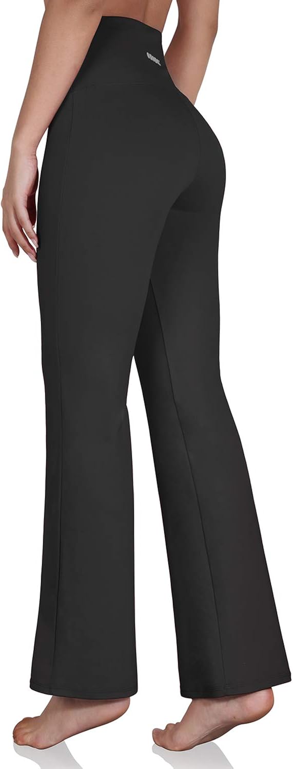 ODODOS Women's Boot-Cut Yoga Pants Tummy Control Workout Non See-Through Bootleg Yoga Pants: Clothing