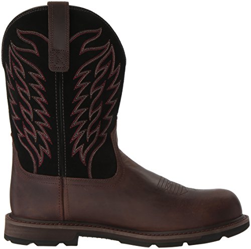 Ariat Work Men's Groundbreaker Pull-On Steel Toe Work Boot, Brown/Black, 10.5 2E US
