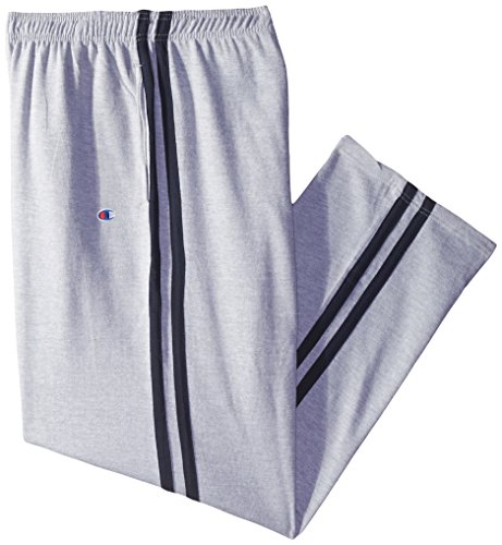 Champion Men's Big & Tall Open Bottom Double Stripe Fleece Sweatpant