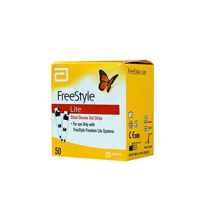 Freestyle lite glucose test strips 50 count