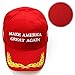 Homder Adult Adjustable Baseball Cap hat Embroidered Hip Hop Hat Make America Great Again Hats (Red)