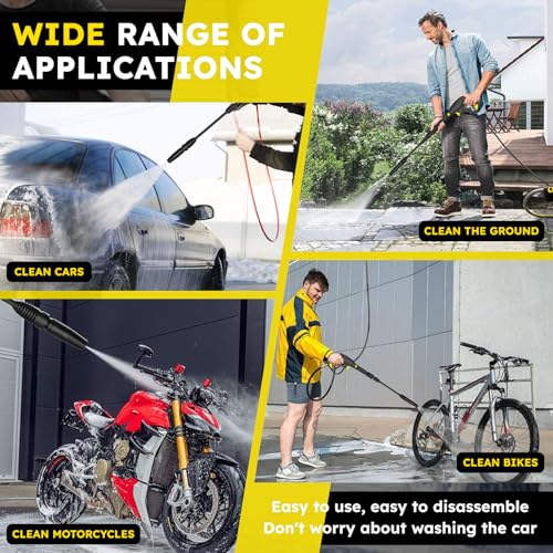 Replacement Pressure Washer Gun with Extension Wand, Compatible with Karcher Quick Connect K2 K3 K4 K5 K6 K7, 2175PSI Car Wash Lance Trigger Gun Kit, with Adjustable Spray Wand Nozzle